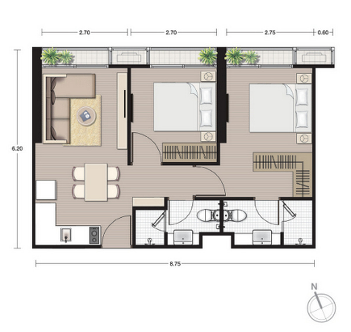 Noble BE19 / 2 Bedrooms (FOR SALE), โนเบิล บี 19 / 2 ห้องนอน (ขาย) TARN245