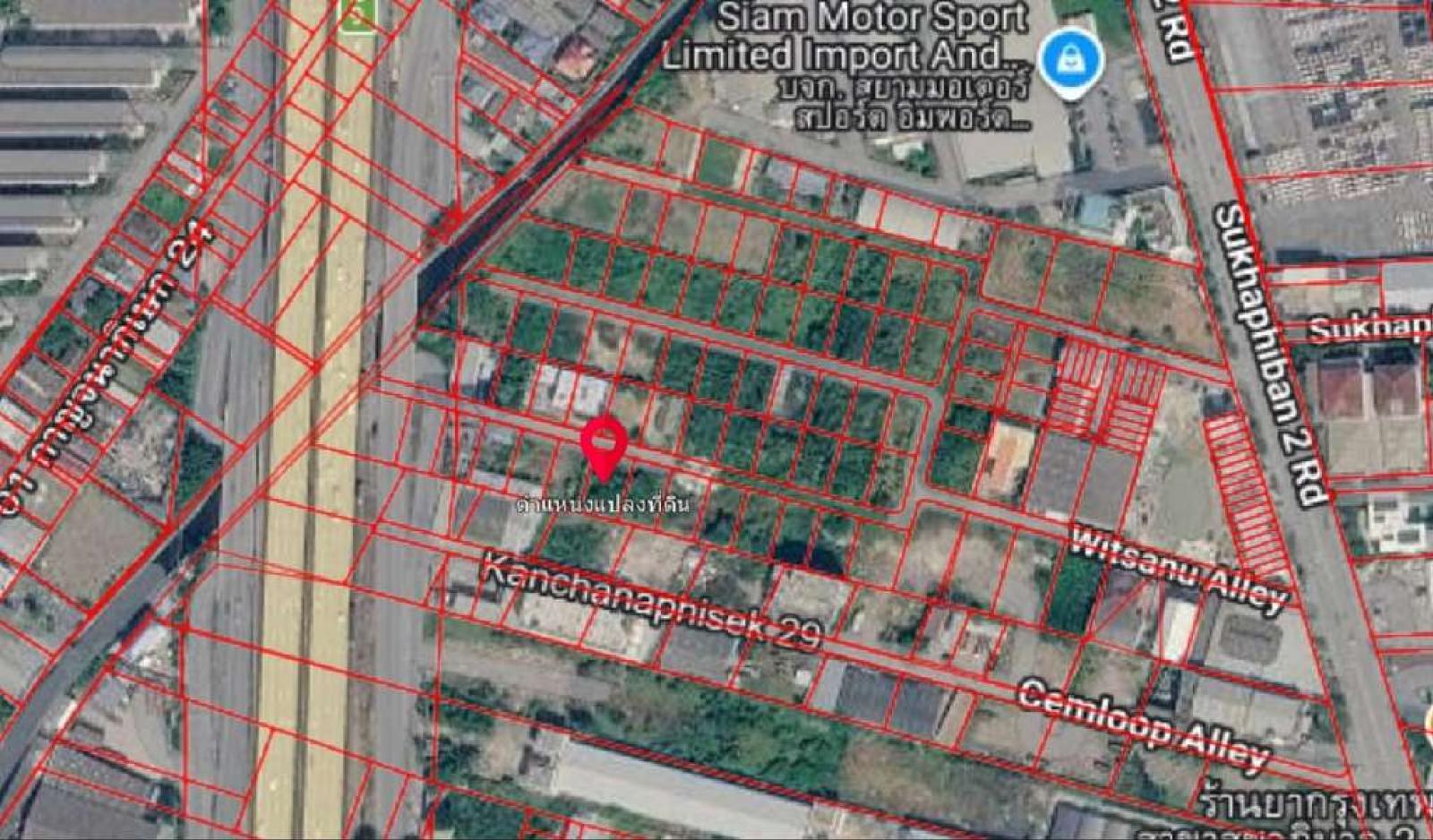 ที่ดินติดถนนคู่ขนานกาญจนาภิเษก ประเวศ 110 ตารางวา / 110 ตร.วา (ขาย), Land plot adjacent to Kanchanaphisek Expressway, Prawet, 110 square wah. / 110 Square Wa (FOR SALE) DA154
